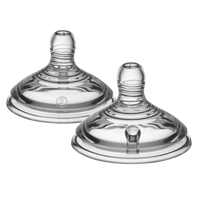 Биберони Tommee Tippee - Natural Start, Fast 3 капки, 6m+, 2 броя