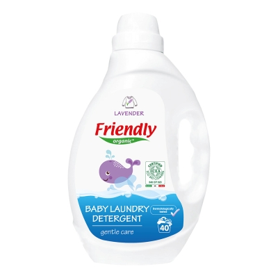Препарат за пране на бебешки дрехи Friendly Organic - Лавандула, 2 l