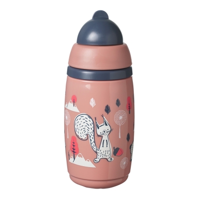 Неразливаща се Термочаша със сламка Tommee Tippee - Superstar, Bacshield, Розова, 266 ml, 12 m+