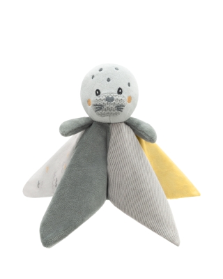 Мека играчка за гушкане Kikkaboo - Seally me, Сива