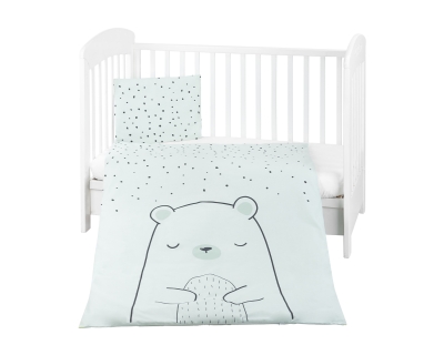 Бебешки спален комплект Kikkaboo - Bear with me, 5 части, Mint