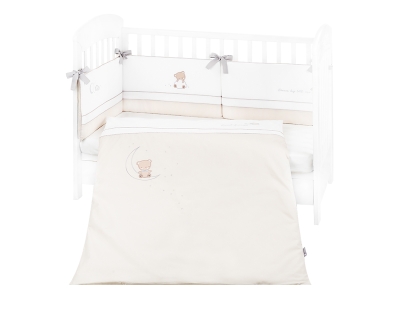 Бебешки спален комплект с бродерия Kikkaboo - Dream Big, EU style, 70 х 140 сm, 2 части, Beige