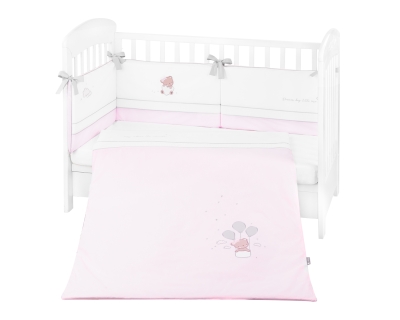 Бебешки спален комплект с бродерия Kikkaboo - Dream Big, EU style, 70 х 140 сm, 2 части, Pink