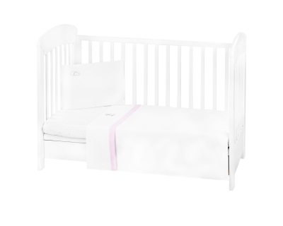 Бебешки спален комплект с бродерия Kikkaboo - Dream Big, EU Style, 70 х 140, Pink, 3 части