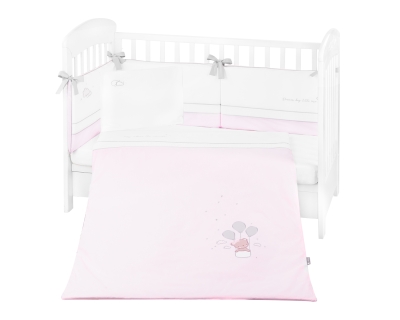 Бебешки спален комплект с бродерия Kikkaboo - Dream Big, 70 х 140, Pink, 6 части