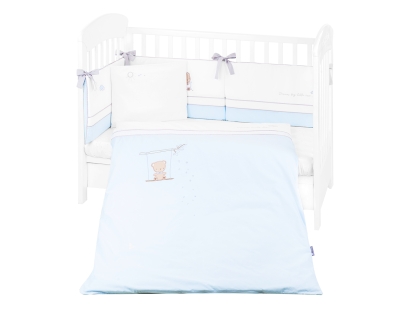 Бебешки спален комплект с бродерия Kikkaboo - Dream Big, 60 х 120 сm, Blue, 6 части