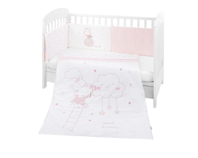 Бебешки спален комплект Kikkaboo - Hippo Dreams, EU style, 60 х 120 сm, 2 части