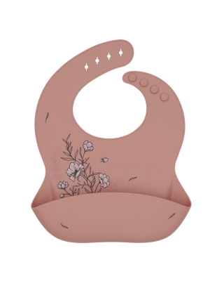Силиконов лигавник Kikkaboo - Platinum Silicone Flora, Blush