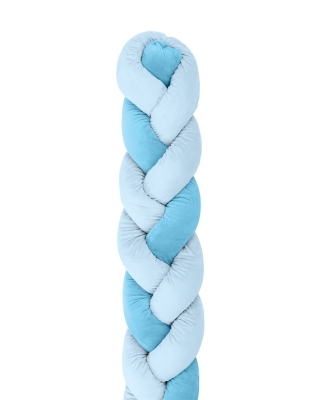 Луксозен плюшен обиколник Kikkaboo, 3 плитки, 210 x 20 сm, Blue