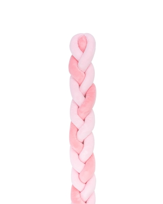 Луксозен плюшен обиколник Kikkaboo - 3 плитки, 180 сm, Pink