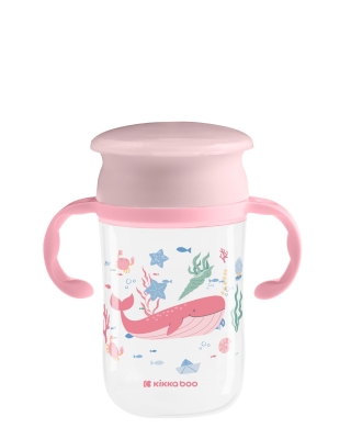 Неразливаща се чаша Kikkaboo - Deep Sea, 360°, 300 ml, Pink
