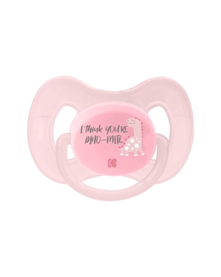 Силиконова залъгалка Kikkaboo - Dinomite, Pink, 0-6 m
