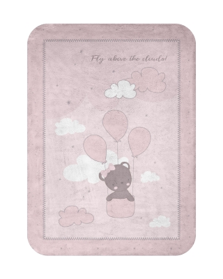 Луксозно супер меко бебешко одеяло Kikkaboo - Dream Big, Pink, 110 х 140 сm