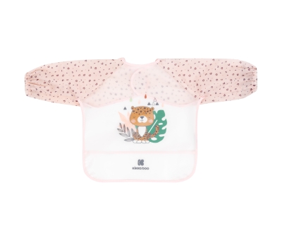 Непромокаем лигавник с ръкави и джоб Kikkaboo - Savanna, Pink