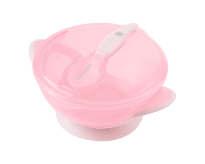 Купа с лъжица Kikkaboo - Feedy, 400 ml, Pink