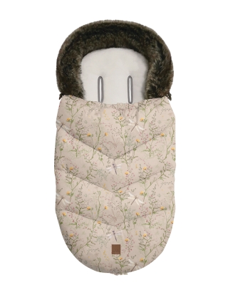 Чувалче за бебешка количка Kikkaboo Luxury - Secret Garden, Beige