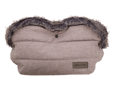 Ръкавица за количка Kikkaboo -  Fur Melange, Beige