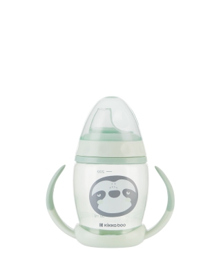 Чаша със силиконов Kikkaboo - Happy face, 200 ml, Mint