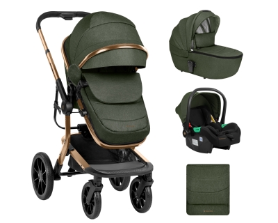 Бебешка количка 3 в 1 KikkaBoo - Irene, Army Green