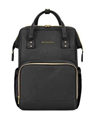 Раница за детска количка Kikkaboo - Siena, Black & Gold