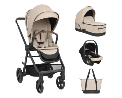 Комбинирана бебешка количка 3 в 1 Kikkaboo - Mia, Beige
