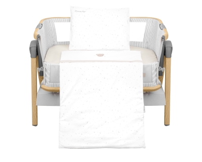 Бебешки спален комплект за мини кошара Kikkaboo - Dream Big, Beige, 3 части