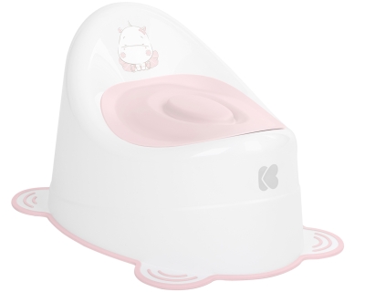 Бебешко гърне anti-slip Kikkaboo - Hippo, с капаче, Pink