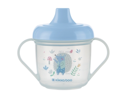 Неразливаща се чаша с твърд накрайник Kikkaboo - Forest Party, 150 ml, Blue