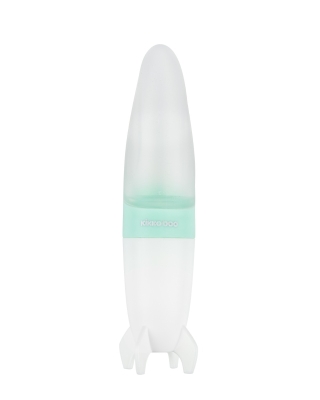 Силиконово шише за хранене с лъжичка Kikkaboo - Rocket, Mint, 90 ml