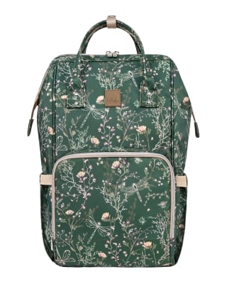 Детска чанта Kikkaboo - Siena Luxe Secret , Garden Deep Green