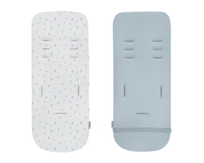 Двулицева мемори подложка за количка Kikkaboo - Dots, Blue