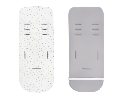 Двулицева мемори подложка за количка Kikkaboo - Dots, Grey