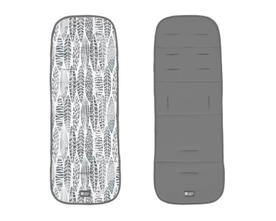 Двулицева подложка за количка Kikkaboo - Leaves, Grey