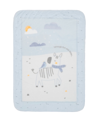 Супер меко бебешко одеяло Kikkaboo - Stripy Friends, 110 х 140 сm
