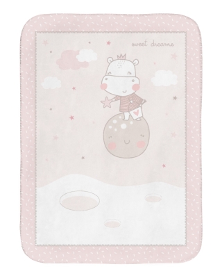 Меко бебешко одеяло Kikkaboo - Hippo Dreams, 110 х 140 сm
