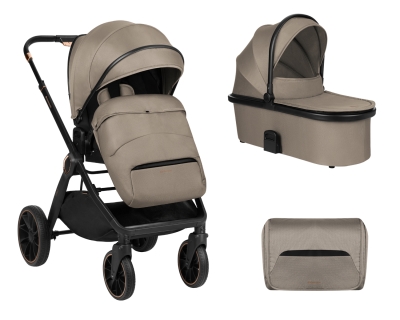 Комбинирана детска количка 2 в 1 Kikkaboo - Tiffany, Beige