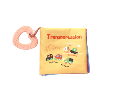 Текстилна книжка с чесалка Kikkaboo - Transportation