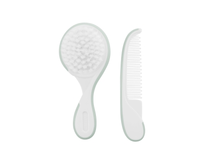 Комплект гребен и четка за коса Kikkaboo - Utility, Mint