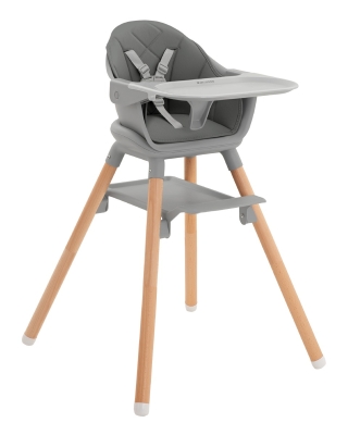 Столче за хранене 6 в 1 Kikkaboo - Woody, Grey