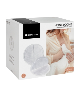 Еднократни подплънки за гърди Kikkaboo - Honeycomb, 50 броя