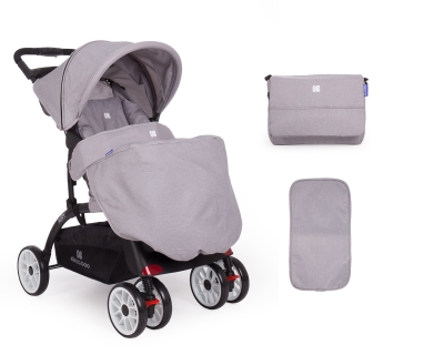 Бебешка лятна количка Kikkaboo - Airy, Light Grey