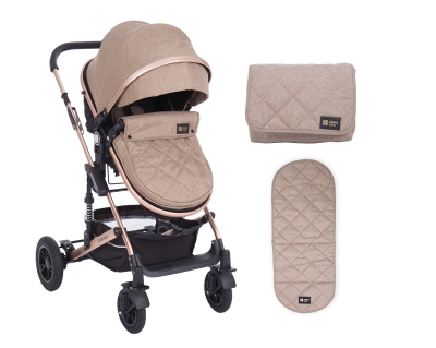 Комбинирана бебешка количка 2 в 1 Kikkaboo - Amaia, Beige