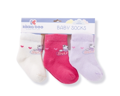 Бебешки термо чорапи Kikkaboo - Frogs Pink, 2-3 години