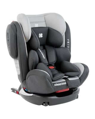 Столче за кола Kikkaboo - 4 Fix Double, IsoFix, 0-36 кг, Light Grey 