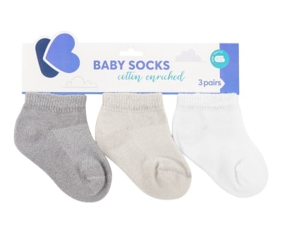 Бебешки летни чорапи Kikkaboo - Grey, 0-6 m