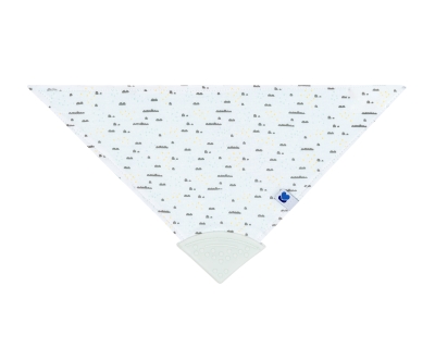 Лигавник-бандана с чесалка Kikkaboo - Savanna Pattern, Mint