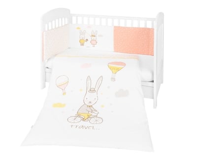 Бебешки спален комплект Kikkaboo - Rabbits in Love, 2 части, 60 x 120 cm