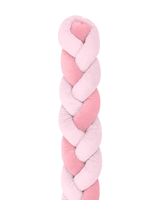 Плетен плюшен обиколник Kikkaboo - 3 плитки, 210 сm, Pink