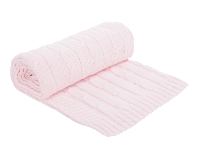 Плетено памучно одеяло Kikkaboo, 75 х 100 сm, Light Pink