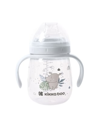 Неразливаща се чаша със силиконов накрайник Kikkaboo - Savanna, 240 ml, Blue